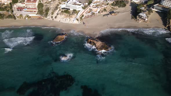 Cala Tarida beach in Ibiza, Spain