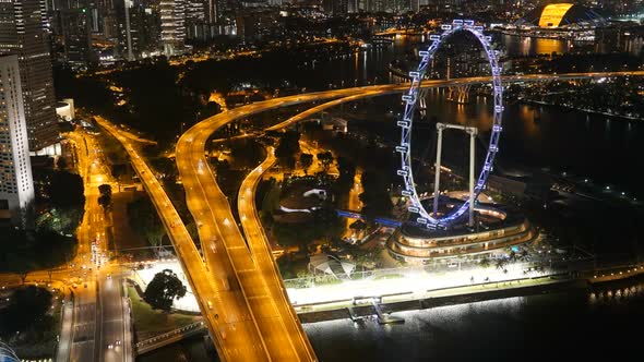 Time lapse of Building in Singapore city