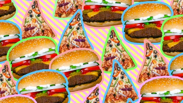 Zine Culture pop hamburger and pizza 