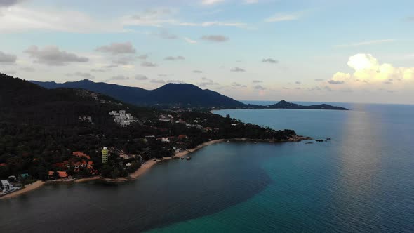 Beautiful high view of nature with sea ocean