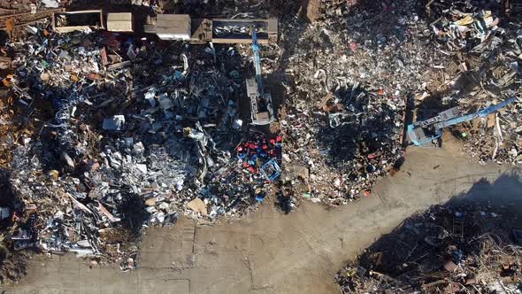 Scrap Metal Yard Aerial View