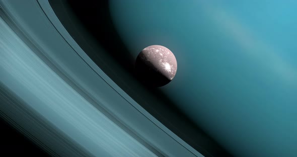 Ariel in the Uranus Rings