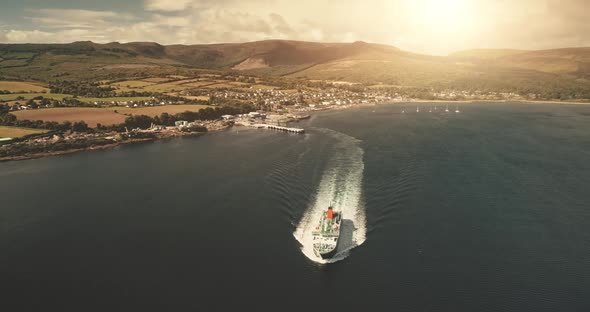 Passenger Ferry at Ocean Bay Aerial