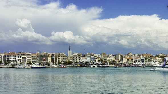 Timelapse of Port De Cambrils in Catalonia Spain