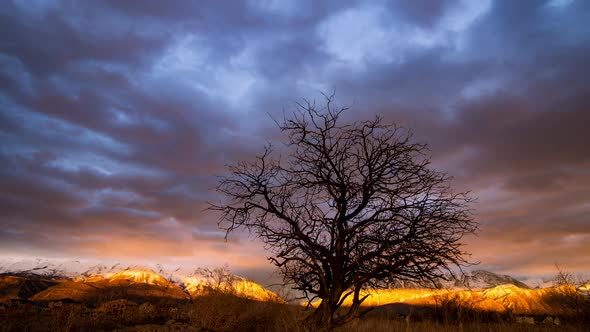 Dramatic time lapse sunset as sky goes dark