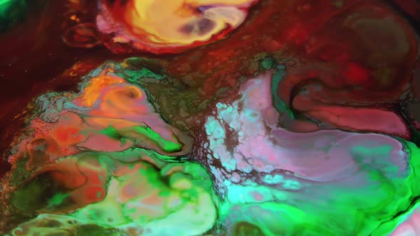 Swirling And Explosion Colour Of Mixed Paint 