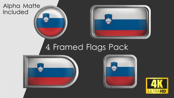 Framed Slovenia Flag Pack