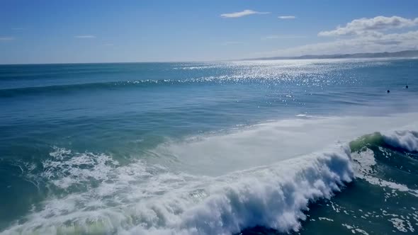 Surfing waves in New Zealand