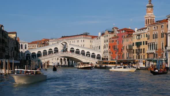 POV Sailing on Venice Grand Canal