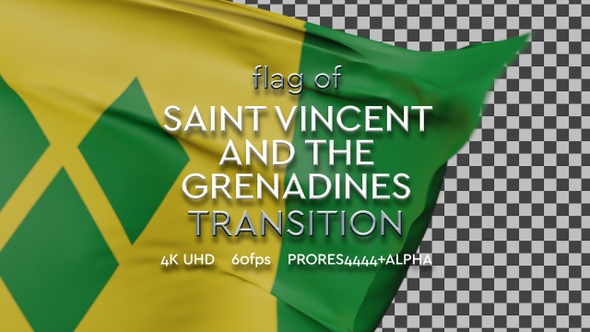 Flag of Saint Vincent and Grenadines transition | UHD | 60fps alt