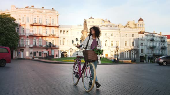 Afro American Lady in Casual Clothes