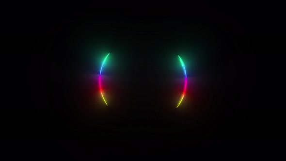 Multicolored neon circle