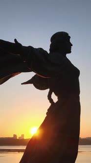 Monument To the Founders of the City in the Morning at Dawn