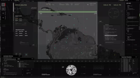 Scanner system ai is analyzing the selected aircraft flying towards Caracas alt