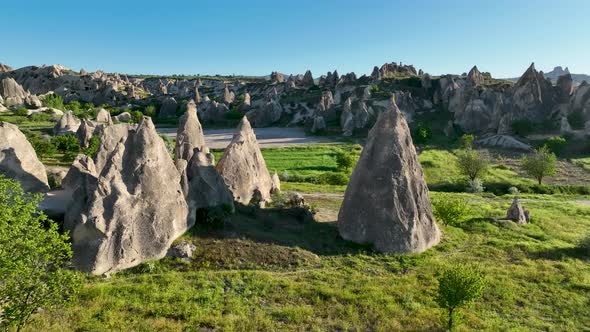 Cappadocia aerial view 4 K Awesome Background