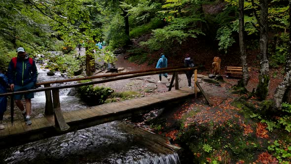 Shipit Waterfall in Ukraine Carpathian Mountains Hiking Landmark