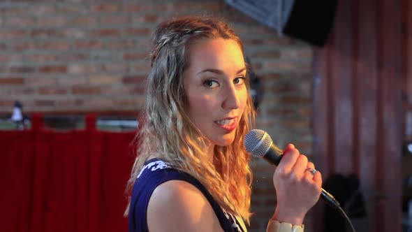 Woman Sharing Thought and Ideas with Audience