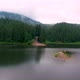 Aerial drone flight over mountain lake in pine forest - VideoHive Item for Sale