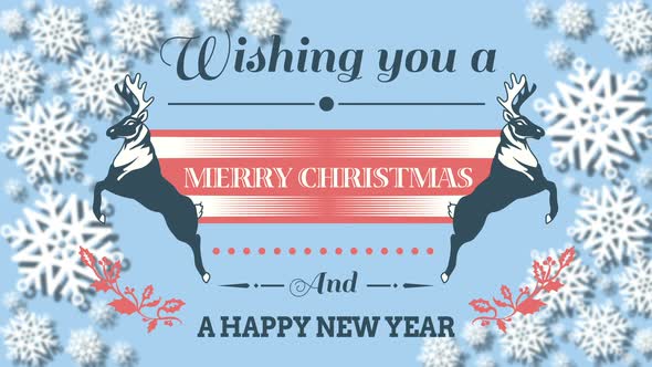 Illustration of christmas greeting and new year message