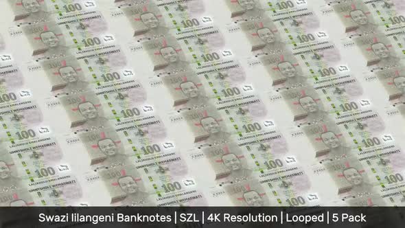 Eswatini Banknotes Money / Swazi lilangeni / Currency L / SZL/ | 5 Pack | - 4K