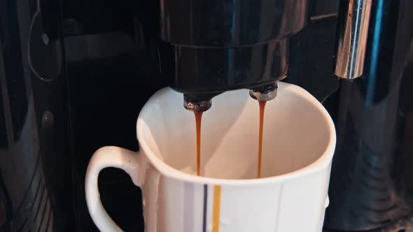 Making Coffee with Espresso Machine