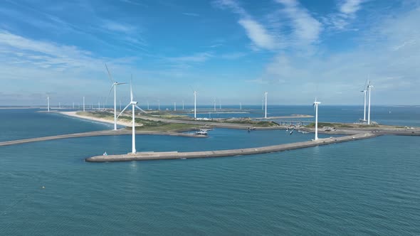 An Artificial Island in the Netherlands Neeltje Jans Aerial View