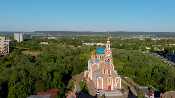 Aerial View of Cathedral in Russia