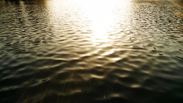 Water Surface at Sunset