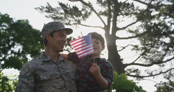 Soldier with his family alt