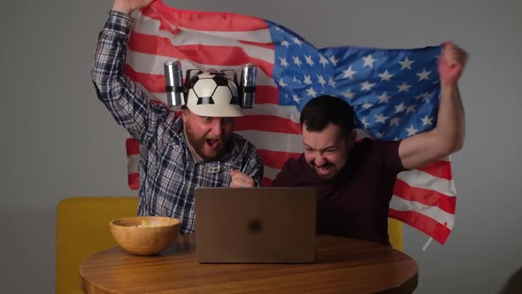 Two Friends Support American Football