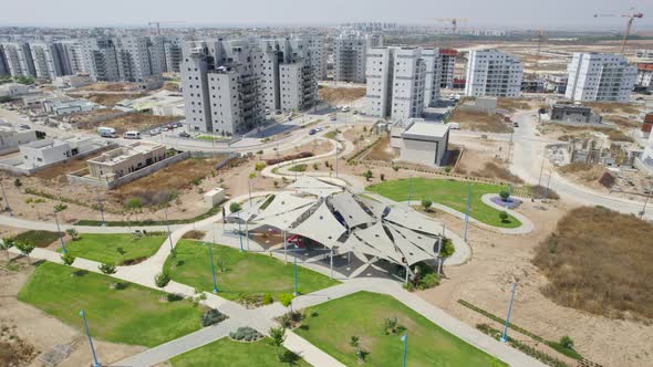 Playground at New Neighborhood at Netivot , Israel