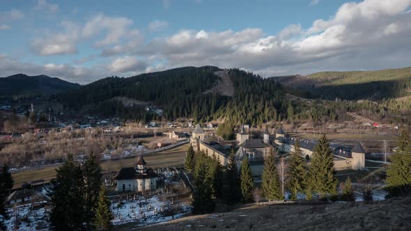 Timelapse with Sucevita Monastery