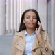 Young Black Businesswoman Making Phone Call Outdoors Commuting to Work - VideoHive Item for Sale