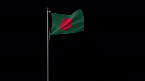 Bangladesh Flag With Alpha 4K