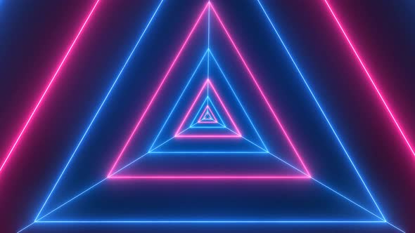 Blue Pink Tringle Tunnel Animation