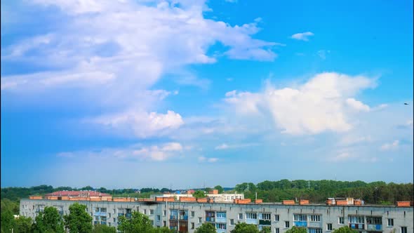 Time Lapse Blue Sky White Clouds