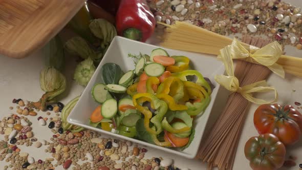 Preparing Vegetables Salad