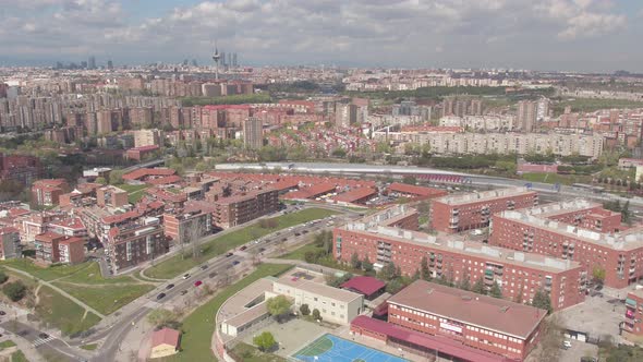 Aerial view of Madrid