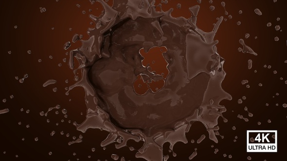 Circle Chocolate Splash 4K