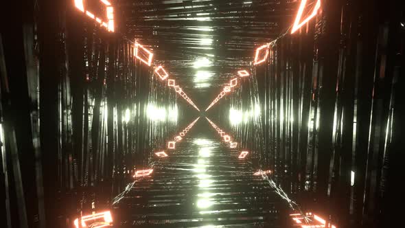 HD Flight in abstract sci-fi tunnel seamless loop. Futuristic motion graphics, high te alt