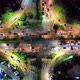 Buildings Video Footage - Evening Traffic On A Multi Section Road With Intersection - VideoHive Item for Sale
