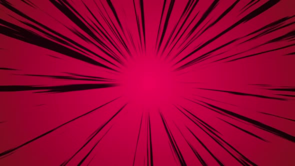 Anime Tunnel Zoom Black Lines Red Background