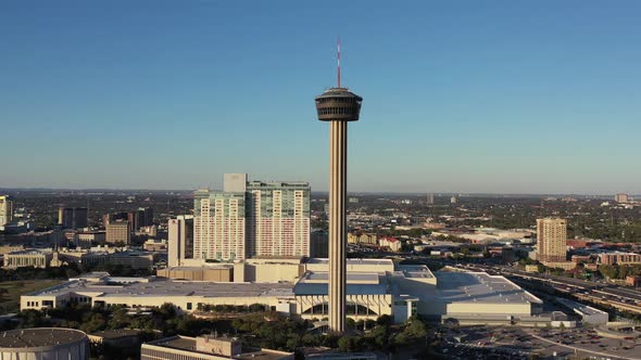 San Antonio Tower of the Americas And Downtown