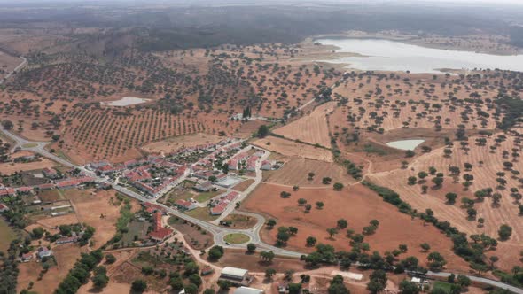 aerial views of Santa Susana village, Alentejo, Portugal 9