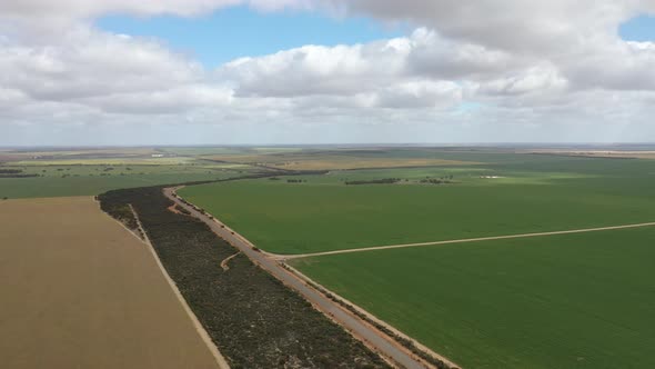 Farmland Fields, Hyden, Western Australia Aerial 4K Drone