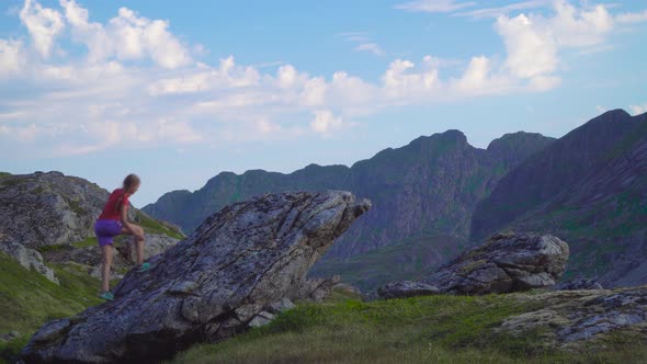 Girl Travels in the Mountains