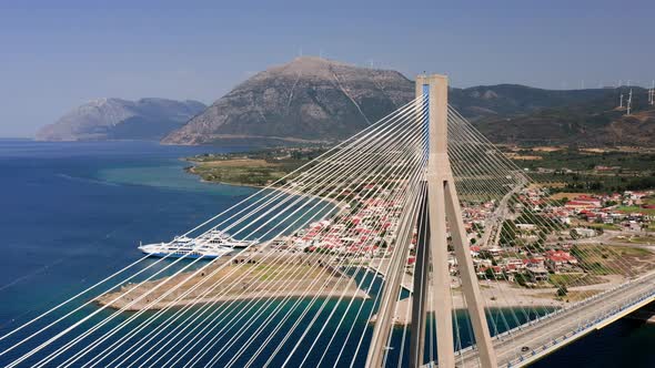 Rio  Antirio Bridge Drone View