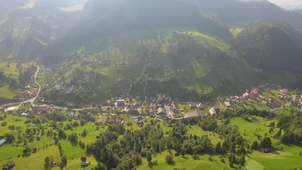 Romania Aerial View Of Moeciu 02