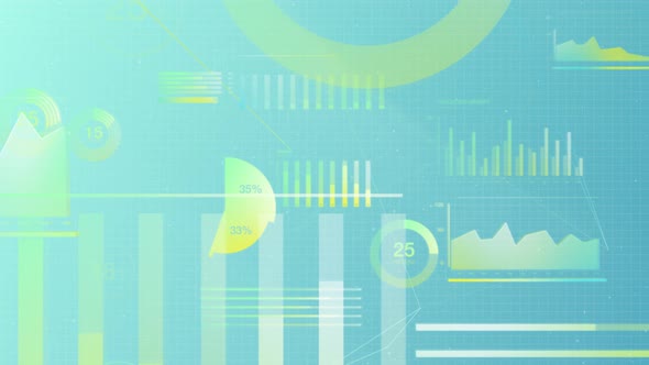 Business data stock market visualization