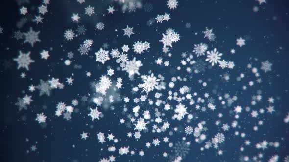 Falling Christmas Snowflakes Motion Background